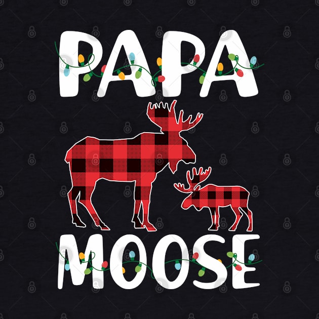 Red Plaid Papa Moose Matching Family Pajama Christmas Gift by intelus